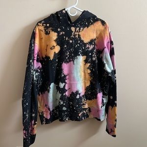 Elements by TALENTLESS black & multi-color tie dye hoodie